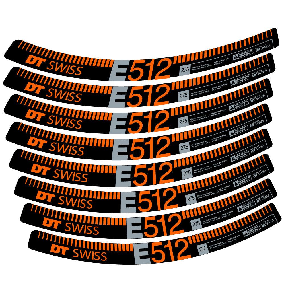 Stickers Dt swiss E512 compatibles Autocollants roues VTT 27.5"
