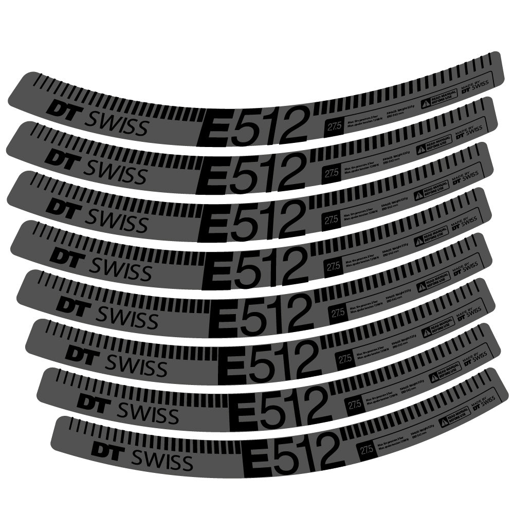 Stickers Dt swiss E512 compatibles Autocollants roues VTT 27.5"