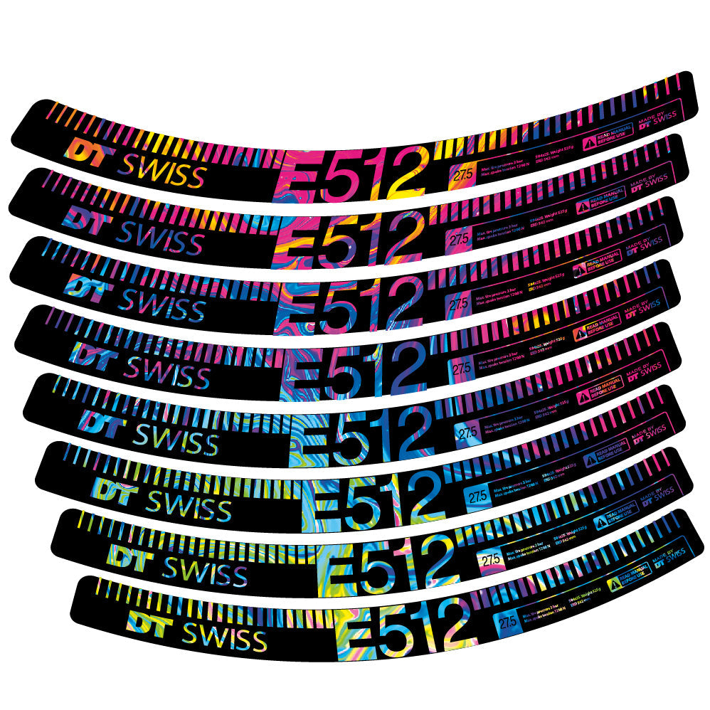 Stickers Dt swiss E512 compatibles Autocollants roues VTT 27.5"