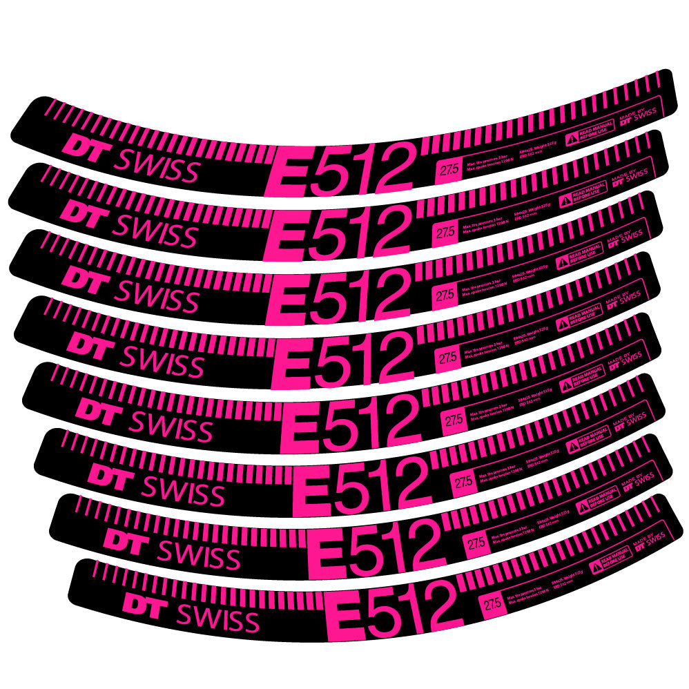Stickers Dt swiss E512 compatibles Autocollants roues VTT 27.5"