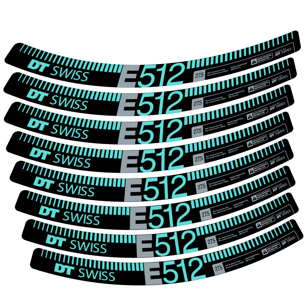 Stickers Dt swiss E512 compatibles Autocollants roues VTT 27.5"