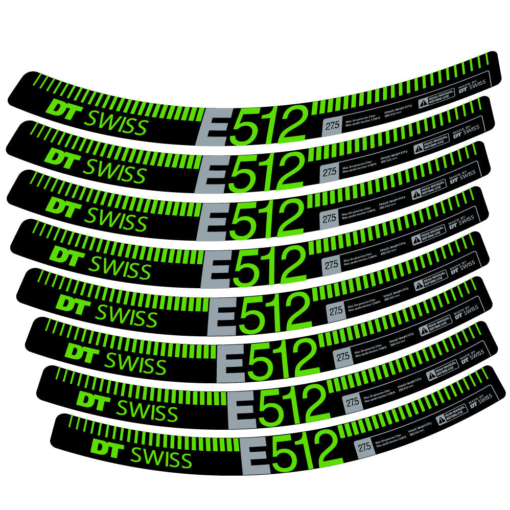 Stickers Dt swiss E512 compatibles Autocollants roues VTT 27.5"