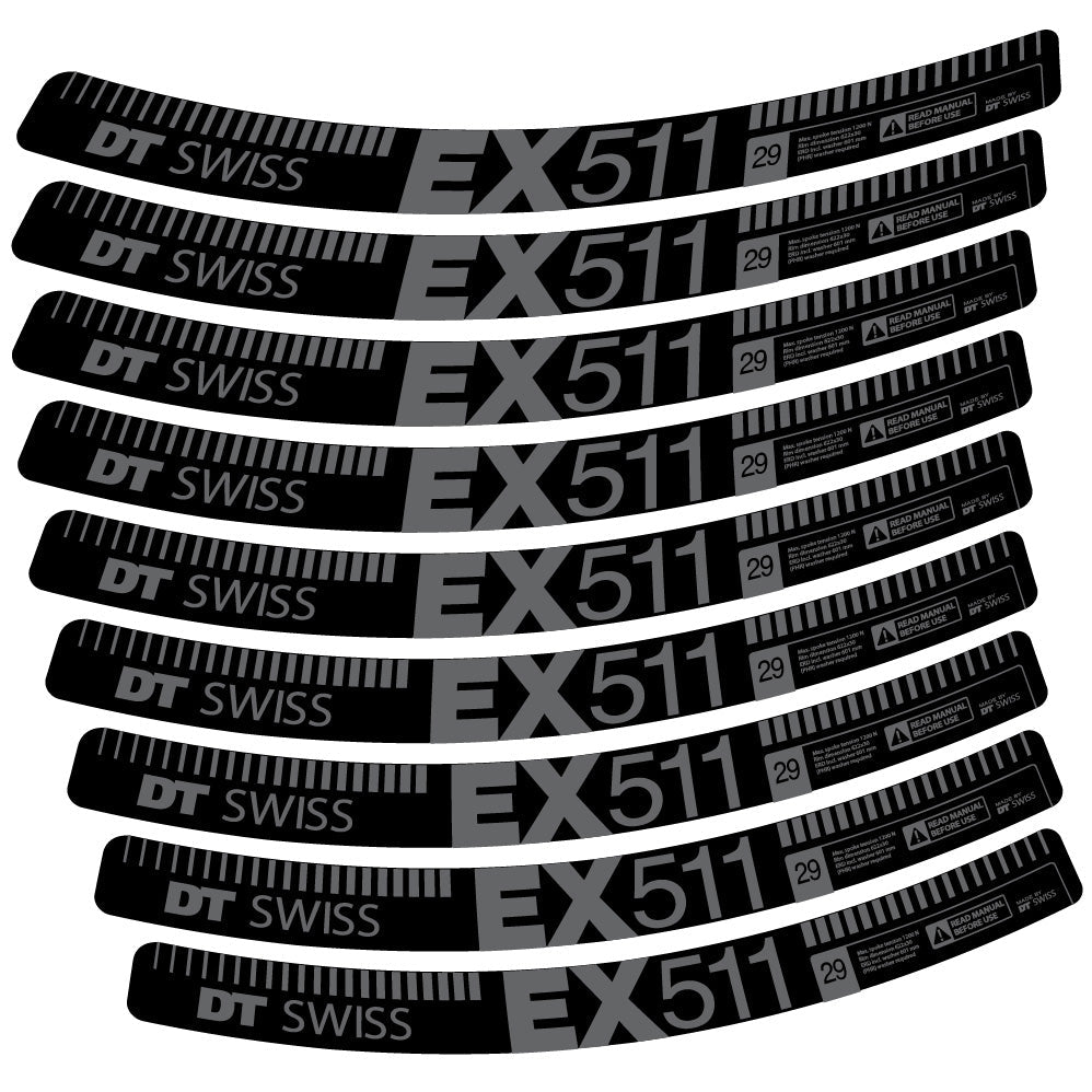 Stickers DT Swiss EX 511 compatibles Autocollants roues VTT 29"