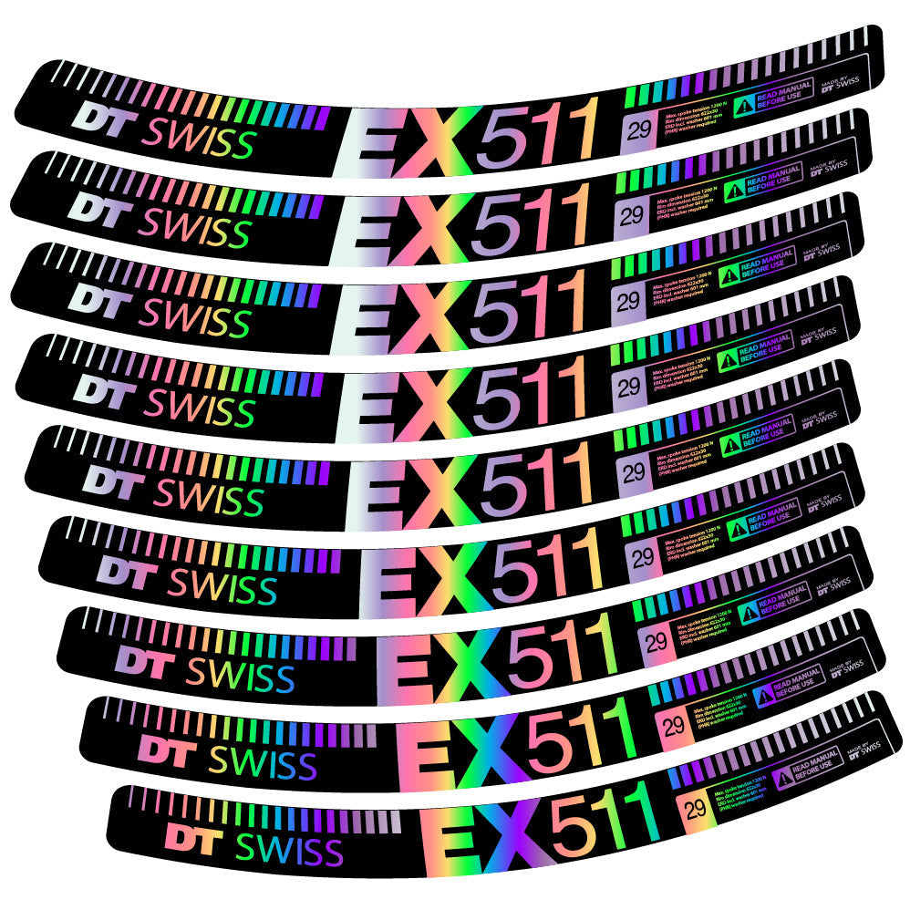Stickers DT Swiss EX 511 compatibles Autocollants roues VTT 29"
