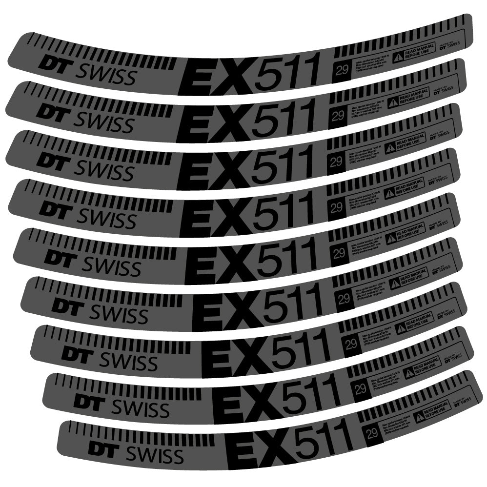 Stickers DT Swiss EX 511 compatibles Autocollants roues VTT 29"