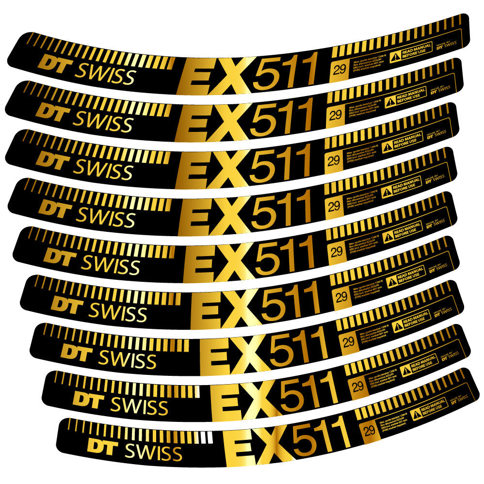 Stickers DT Swiss EX 511 compatibles Autocollants roues VTT 29"