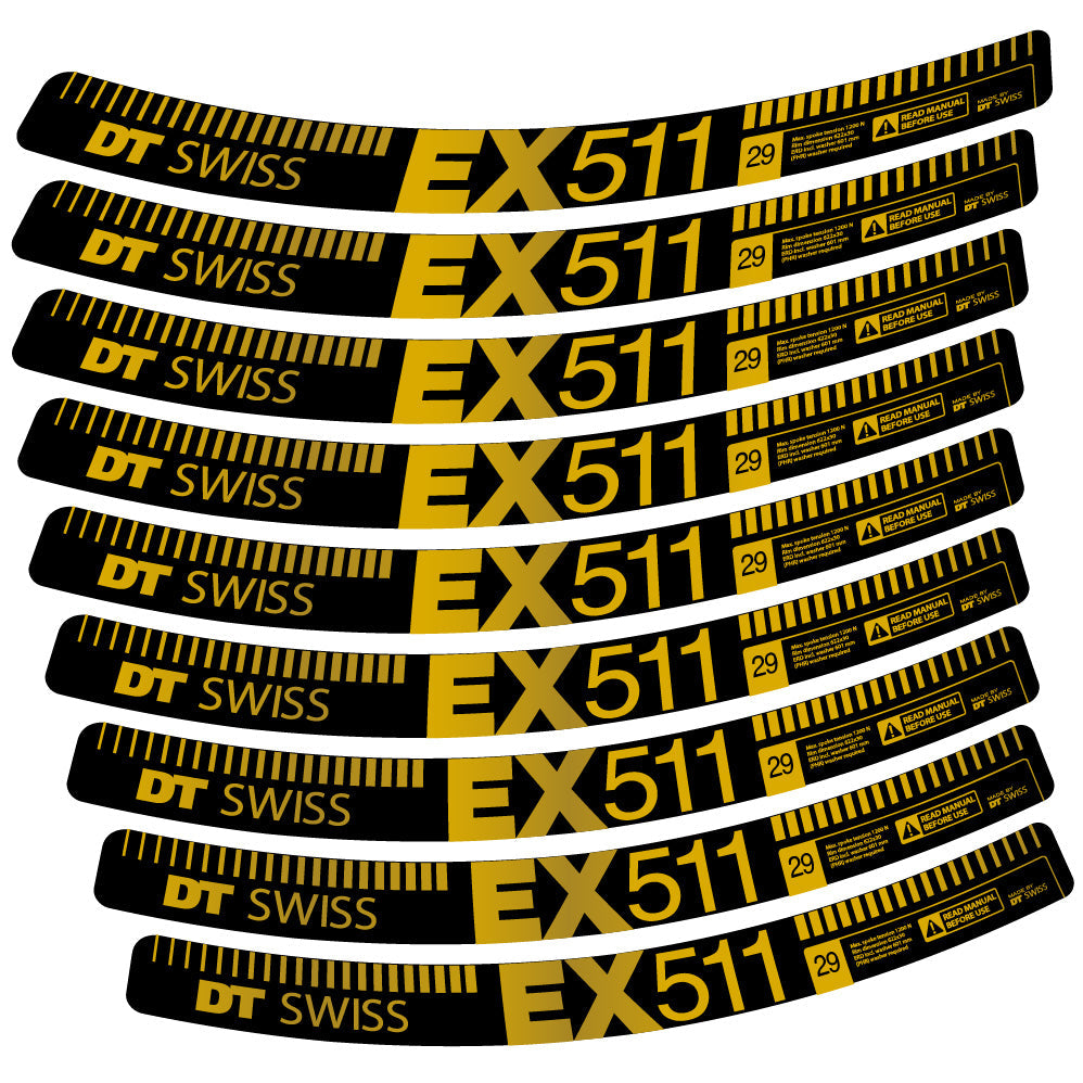 Stickers DT Swiss EX 511 compatibles Autocollants roues VTT 29"