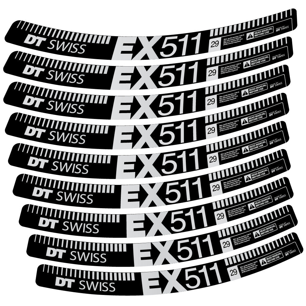 Stickers DT Swiss EX 511 compatibles Autocollants roues VTT 29"