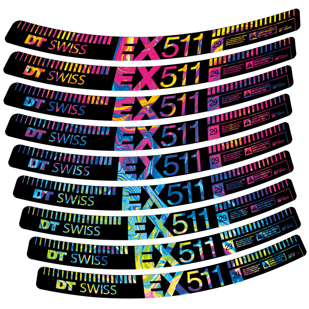 Stickers DT Swiss EX 511 compatibles Autocollants roues VTT 29"