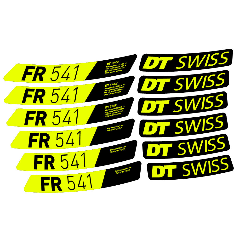 Stickers DT Swiss FR 541 compatibles Autocollants roues VTT 29"