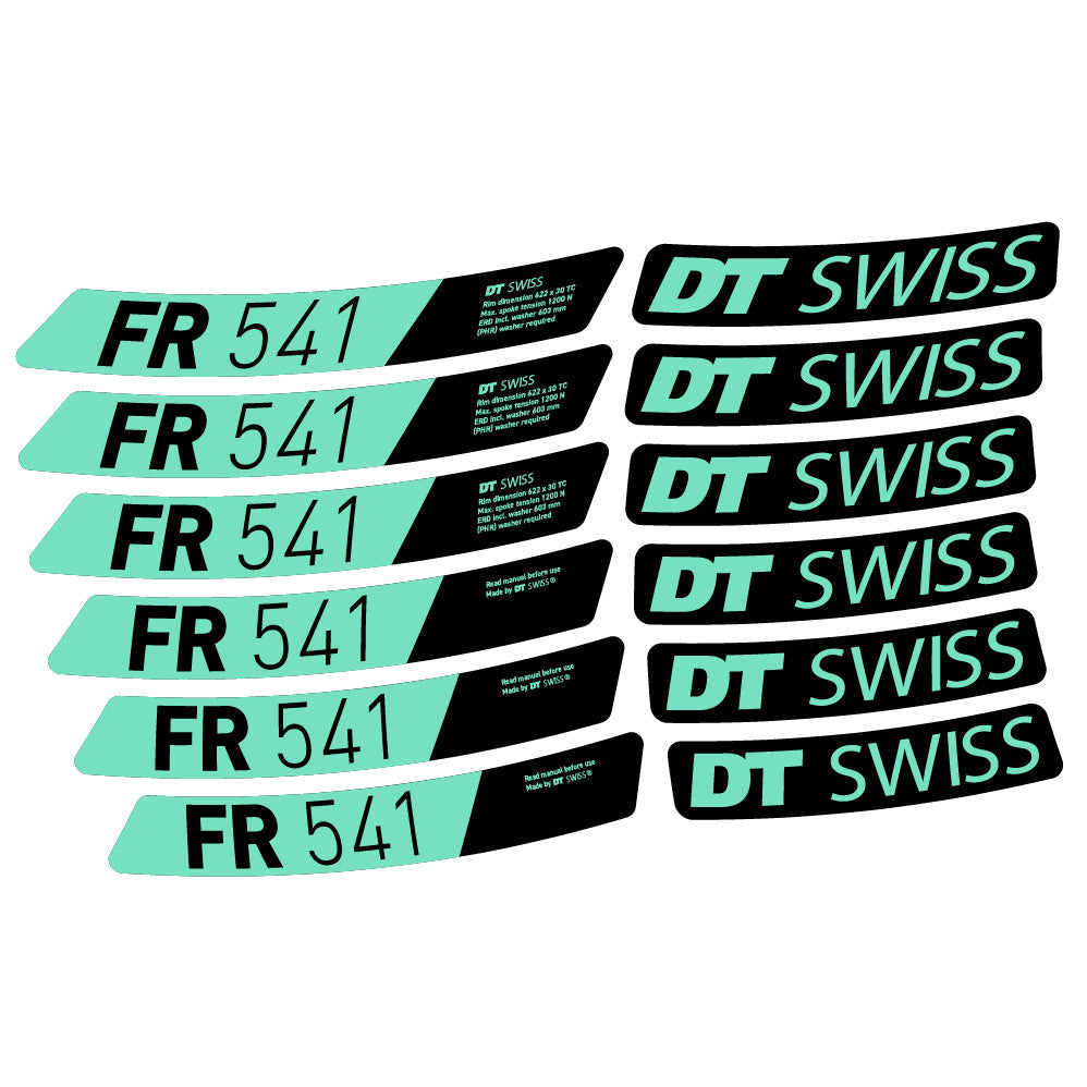 Stickers DT Swiss FR 541 compatibles Autocollants roues VTT 29"