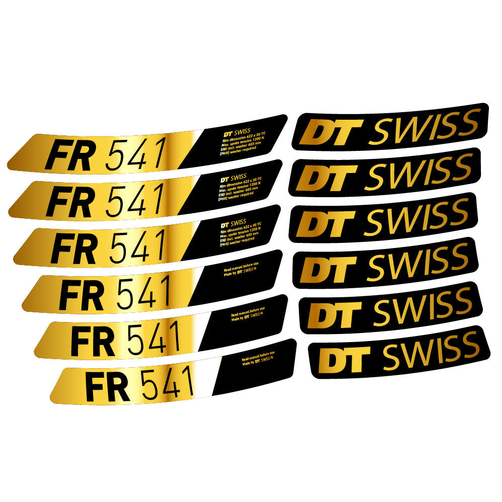 Stickers DT Swiss FR 541 compatibles Autocollants roues VTT 29"