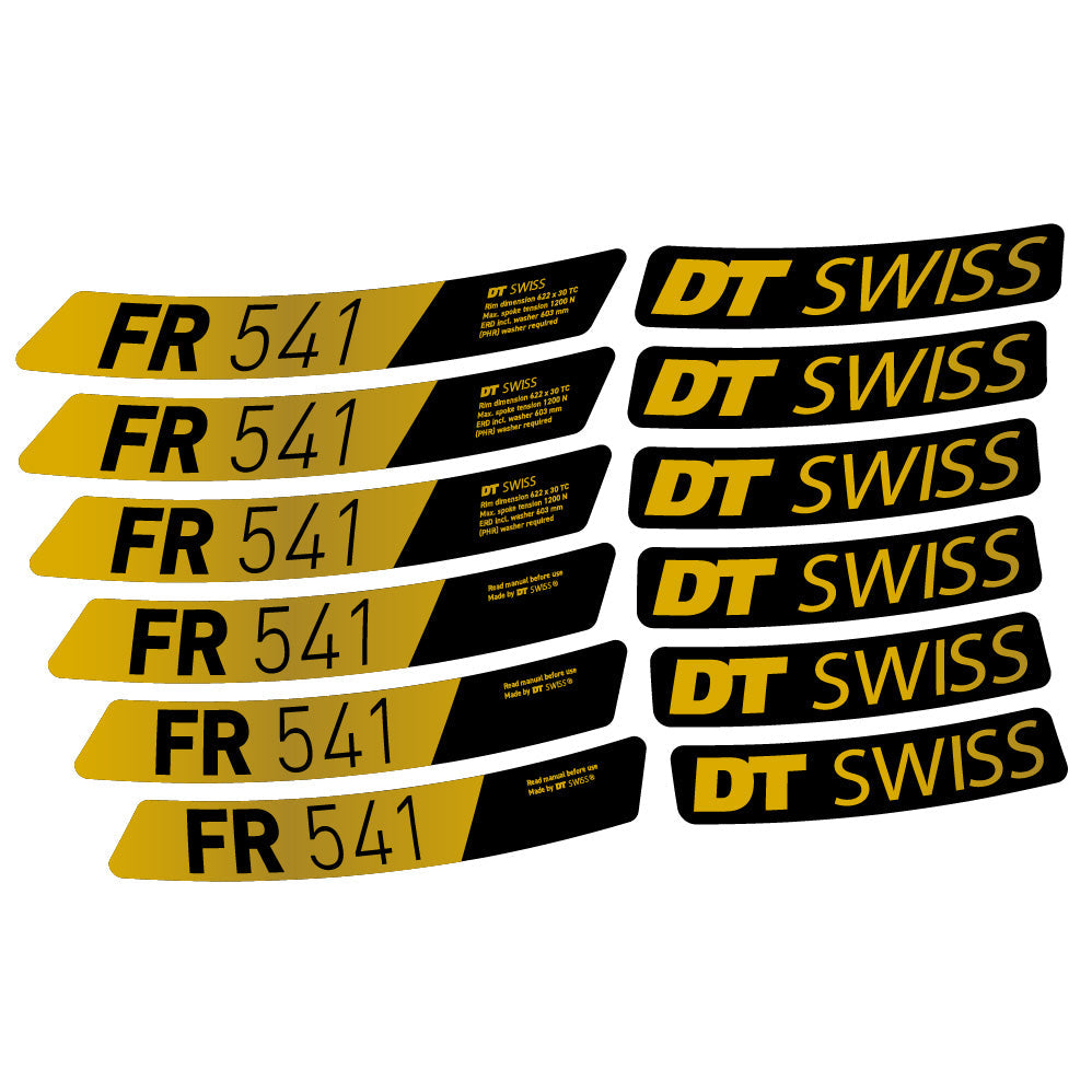 Stickers DT Swiss FR 541 compatibles Autocollants roues VTT 29"