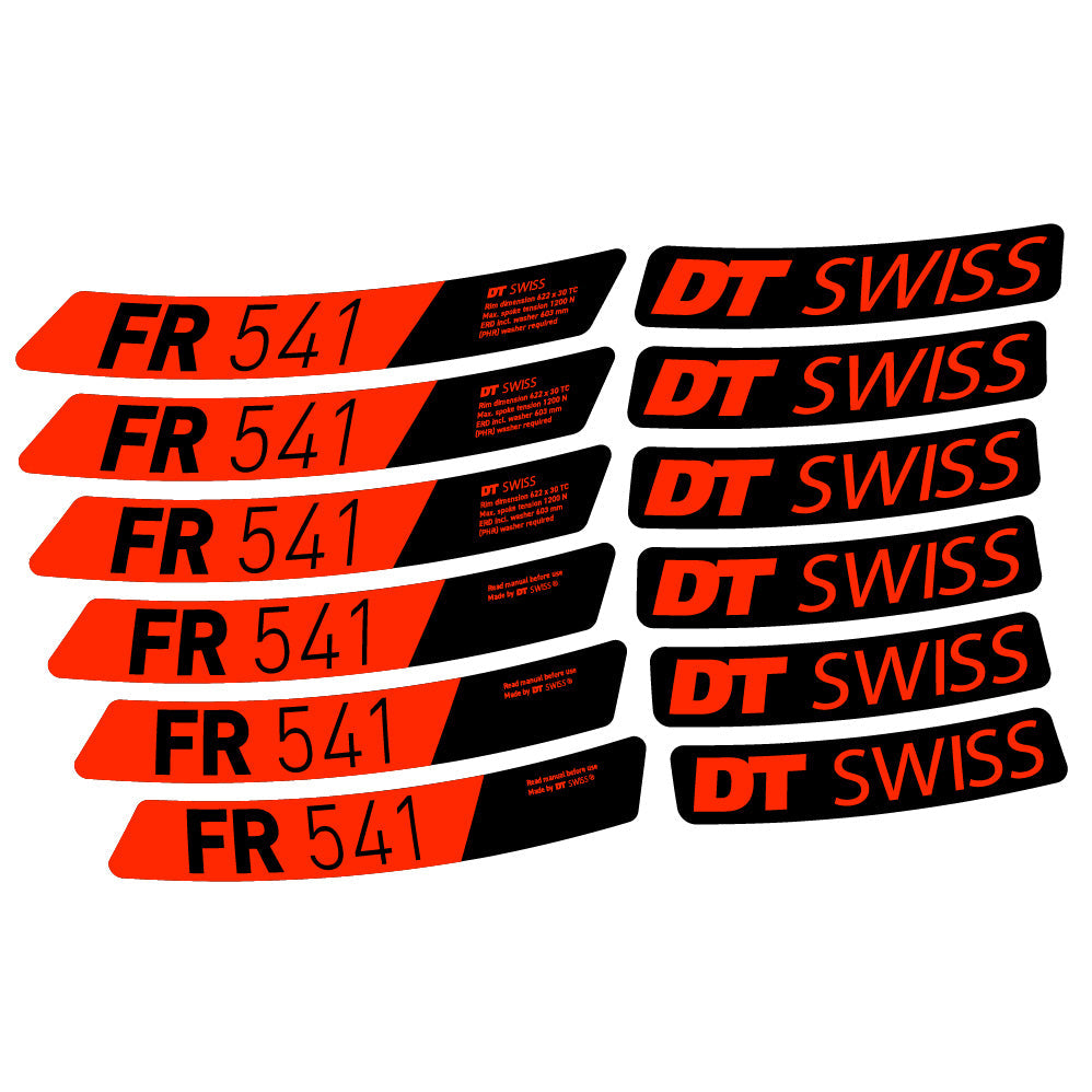 Stickers DT Swiss FR 541 compatibles Autocollants roues VTT 29"