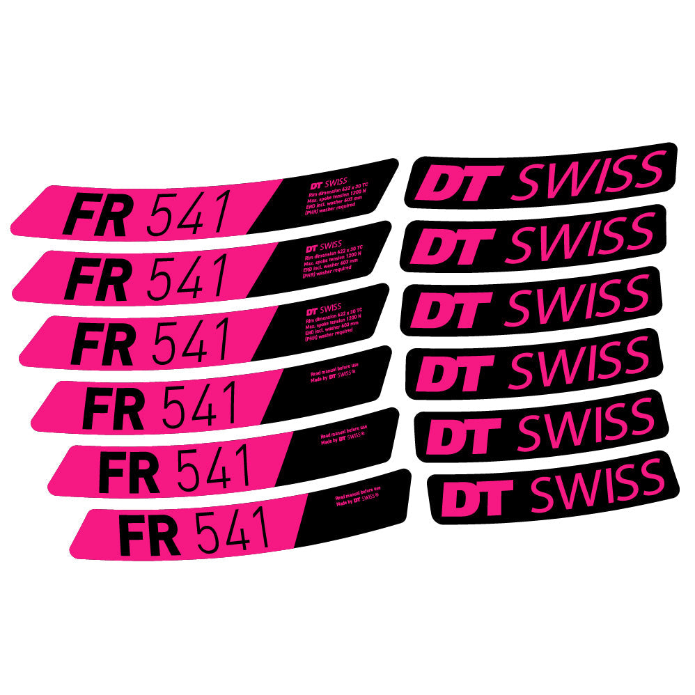 Stickers DT Swiss FR 541 compatibles Autocollants roues VTT 29"