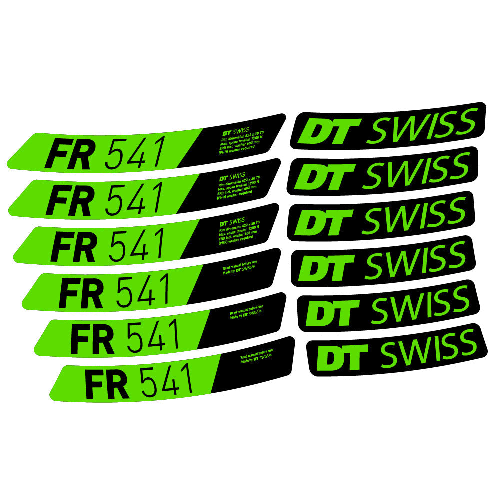 Stickers DT Swiss FR 541 compatibles Autocollants roues VTT 29"