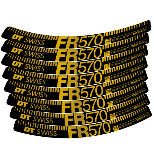 Stickers DT Swiss FR 570 compatibles - Autocollants roue vélo VTT