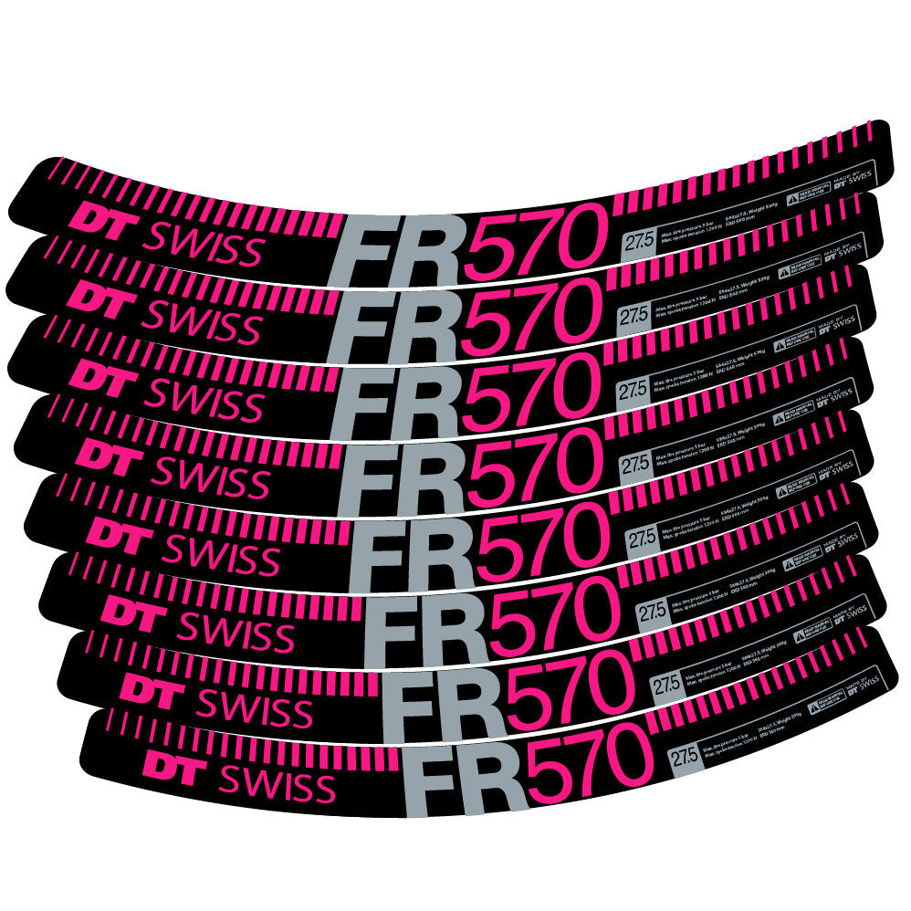 Stickers DT Swiss FR 570 compatibles Autocollants roues VTT 29"