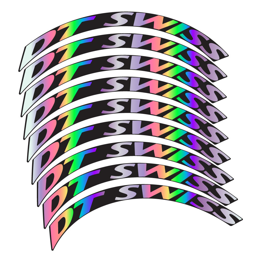 Stickers DT Swiss compatibles - Autocollants roue vélo VTT