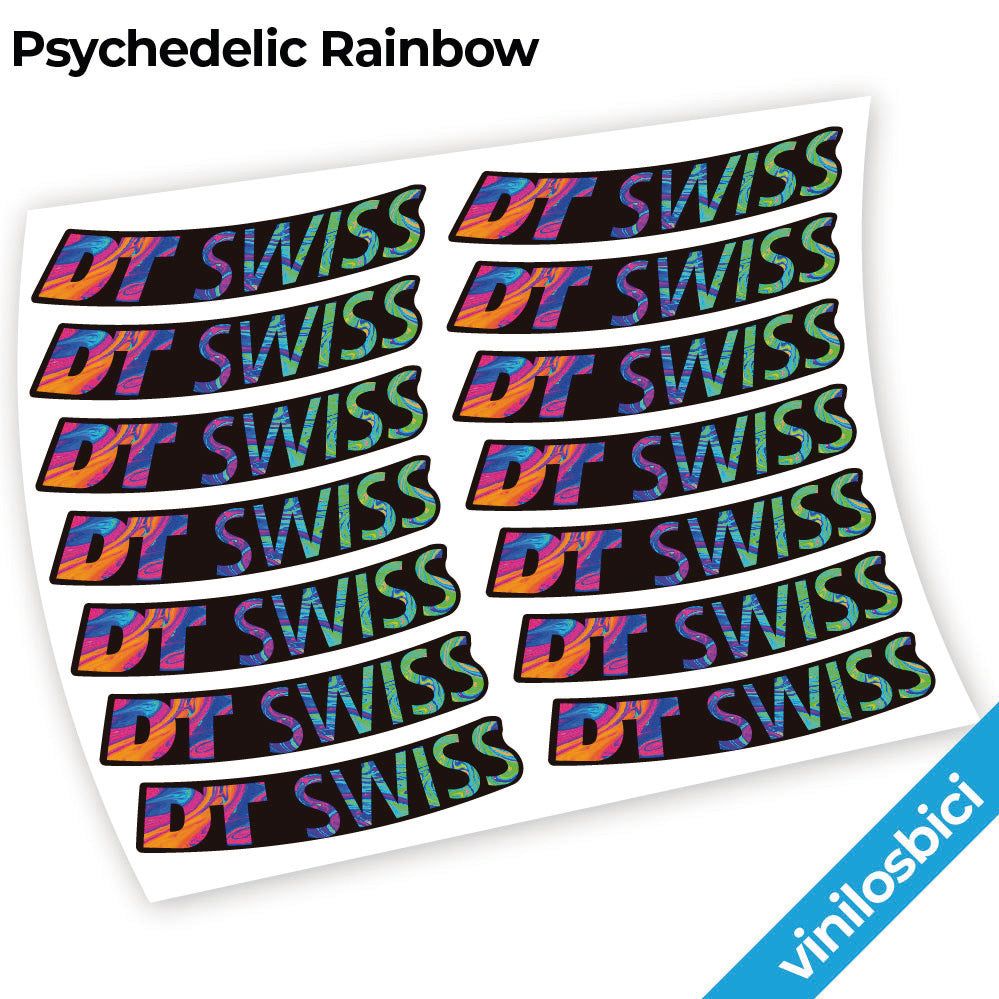 Psychedelic  Rainbow decal for DT Swiss Logo Bikes MTB wheel – bike sticker vinyl