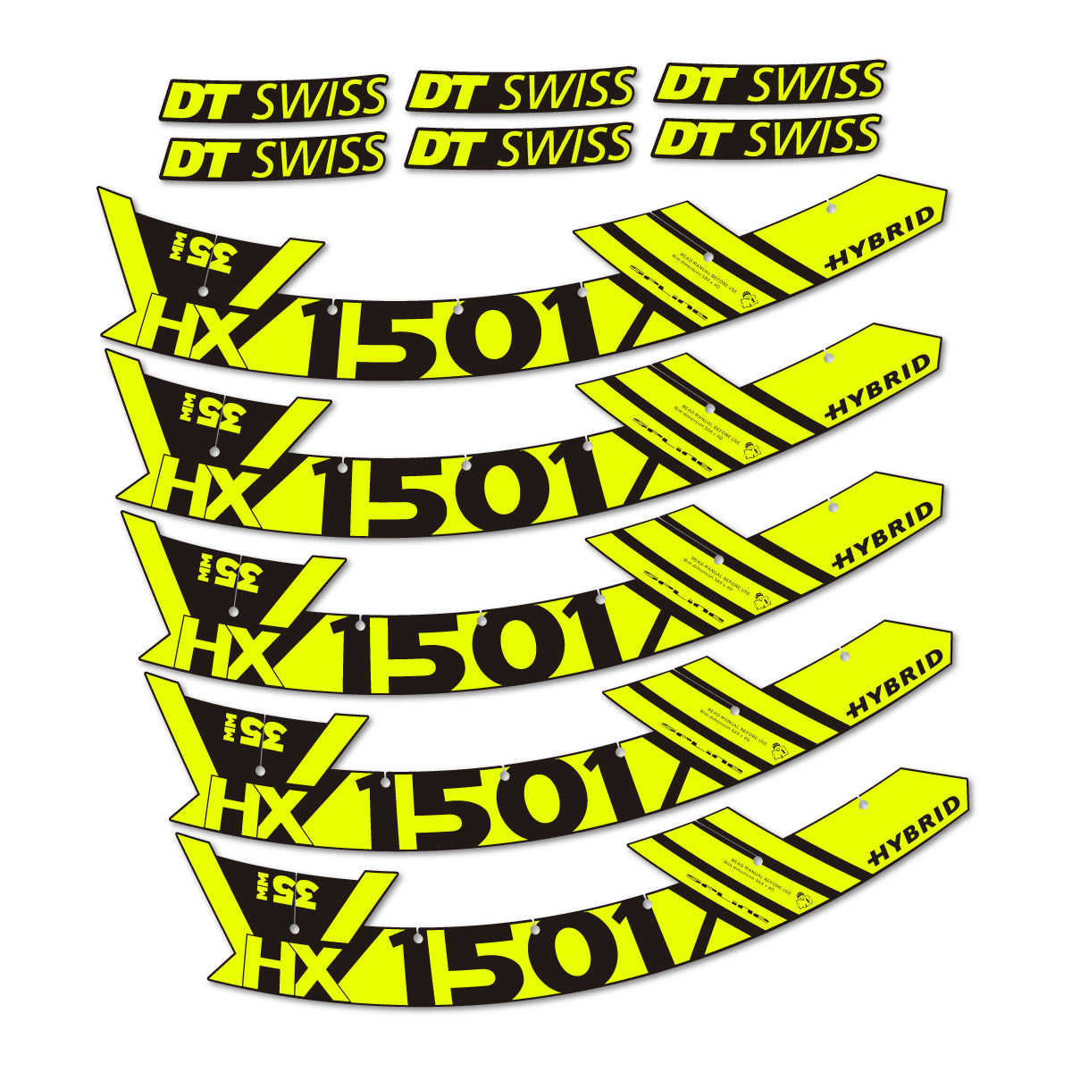 Stickers roue VTT DT Swiss HX 1501 35 Hybrid 29 autocollant vinyle
