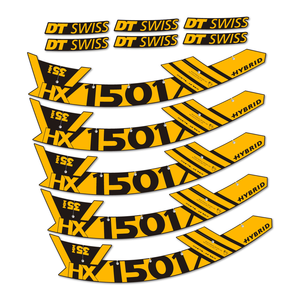 Stickers roue VTT DT Swiss HX 1501 35 Hybrid 29 autocollant vinyle