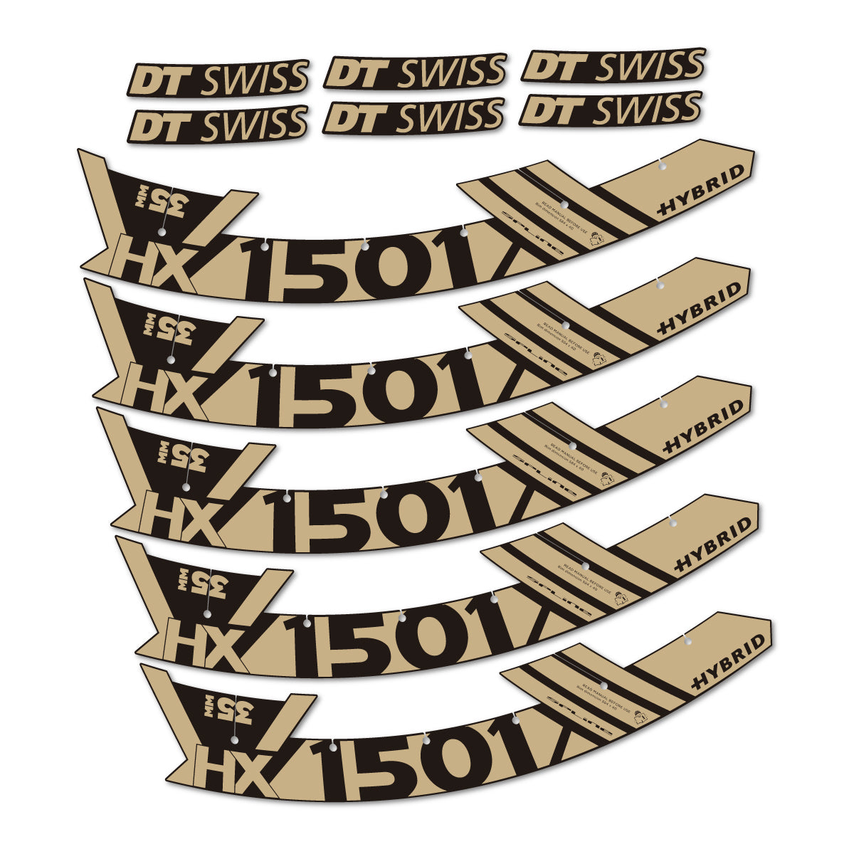Stickers roue VTT DT Swiss HX 1501 35 Hybrid 29 autocollant vinyle