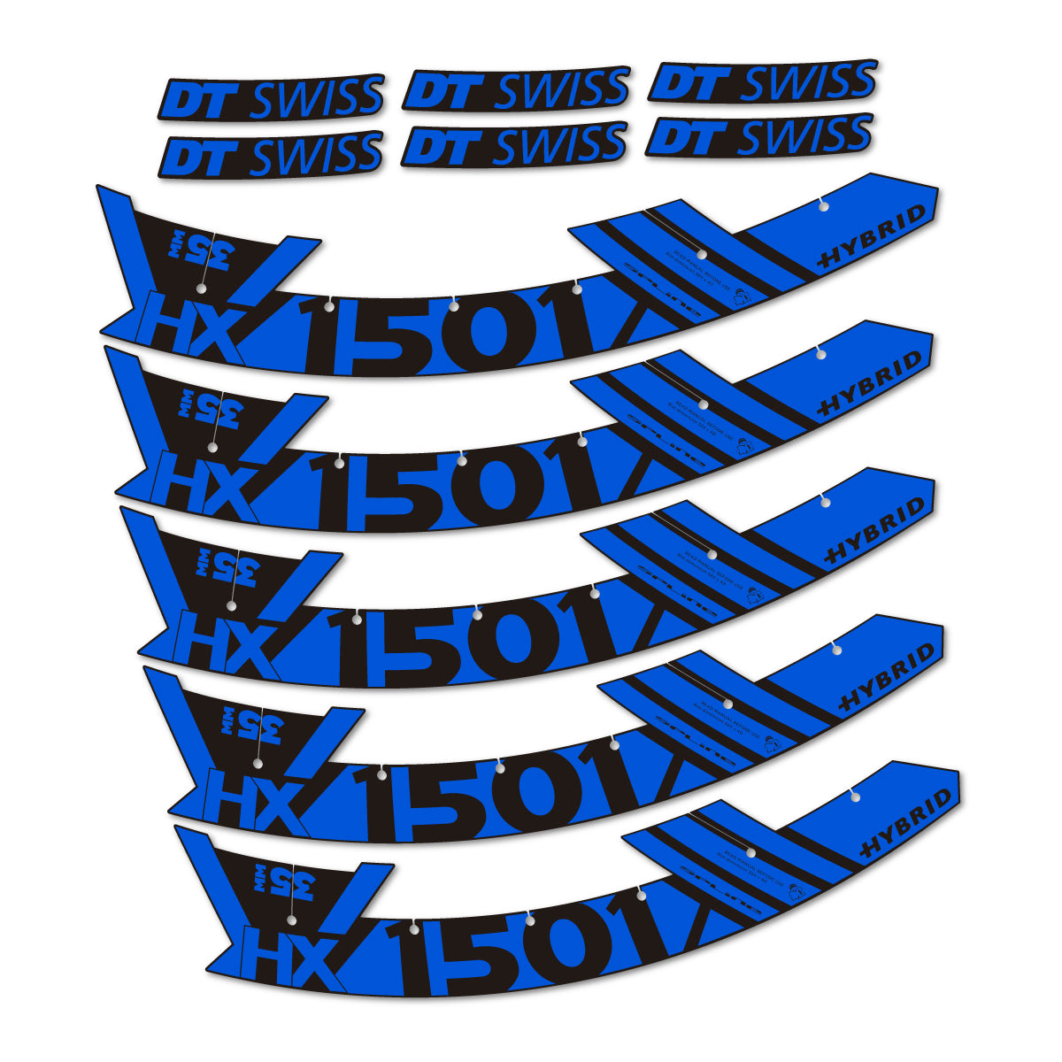 Stickers roue VTT DT Swiss HX 1501 35 Hybrid 29 autocollant vinyle
