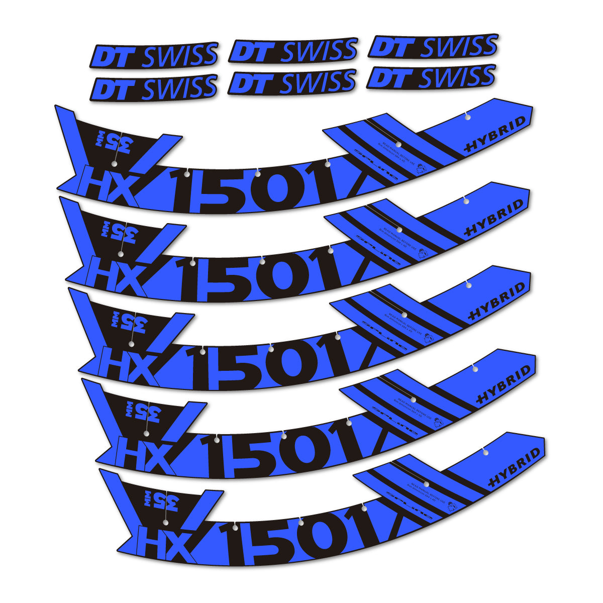 Stickers roue VTT DT Swiss HX 1501 35 Hybrid 29 autocollant vinyle