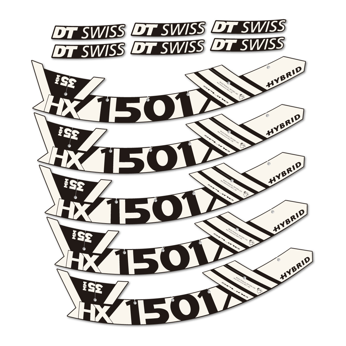 Stickers roue VTT DT Swiss HX 1501 35 Hybrid 29 autocollant vinyle