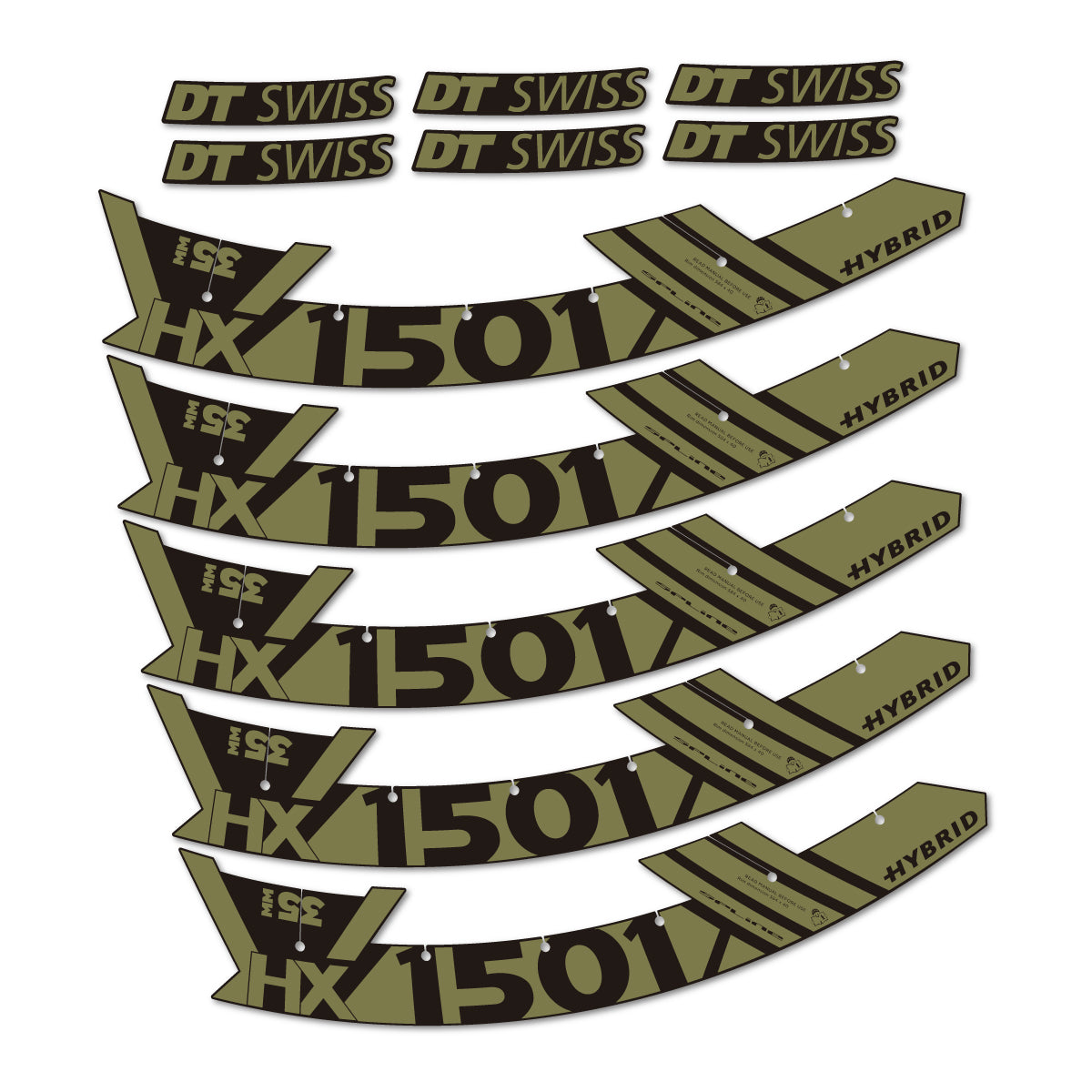 Stickers roue VTT DT Swiss HX 1501 35 Hybrid 29 autocollant vinyle