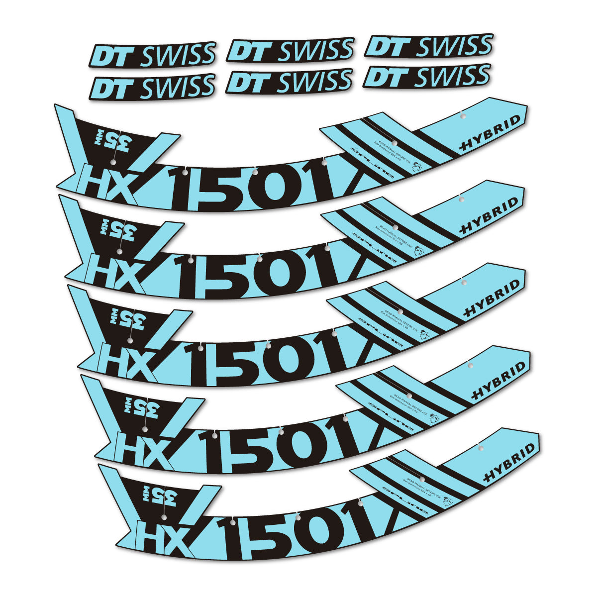Stickers roue VTT DT Swiss HX 1501 35 Hybrid 29 autocollant vinyle