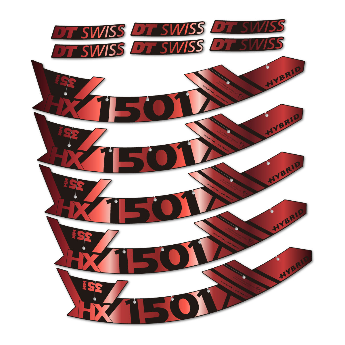 Stickers roue VTT DT Swiss HX 1501 35 Hybrid 29 autocollant vinyle