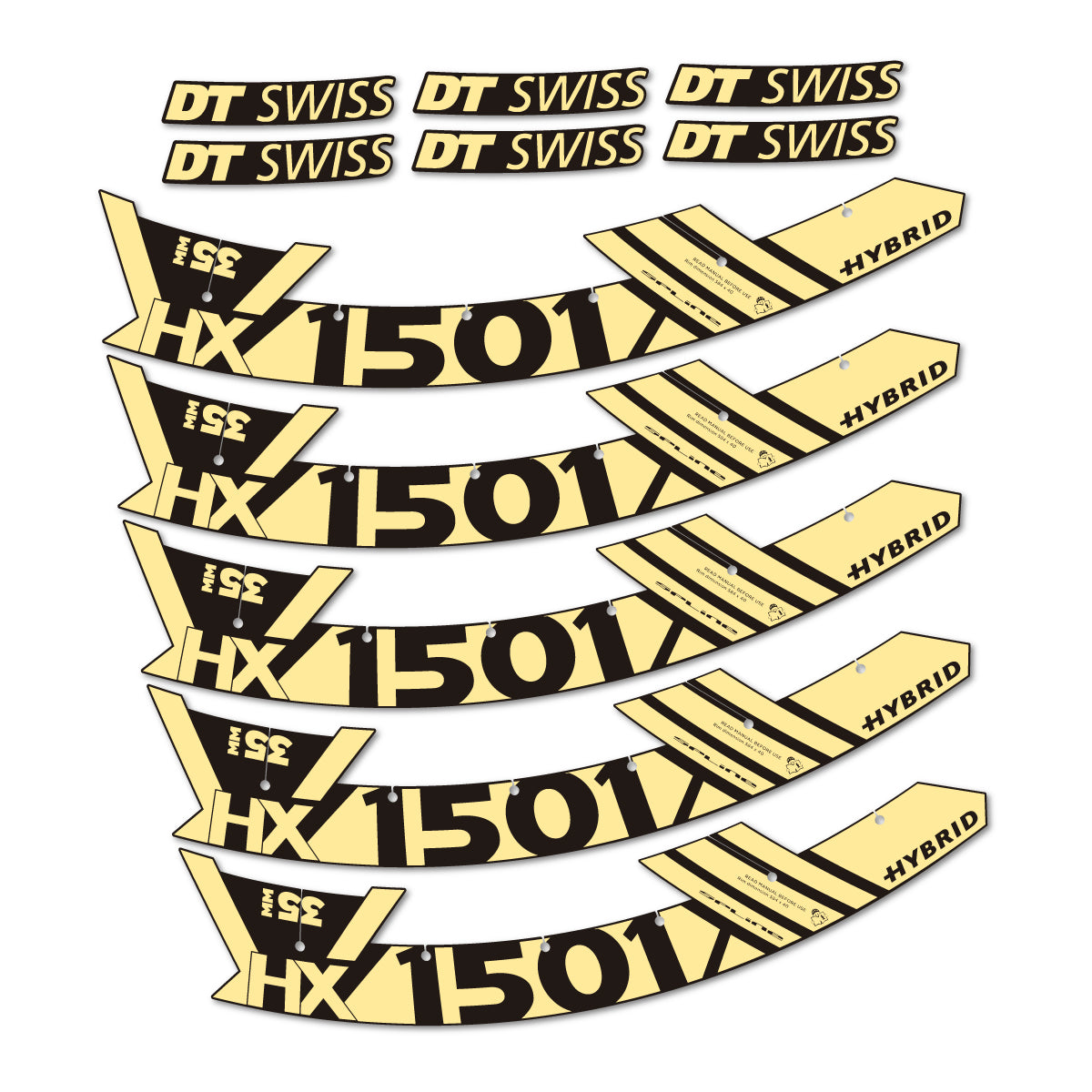 Stickers roue VTT DT Swiss HX 1501 35 Hybrid 29 autocollant vinyle