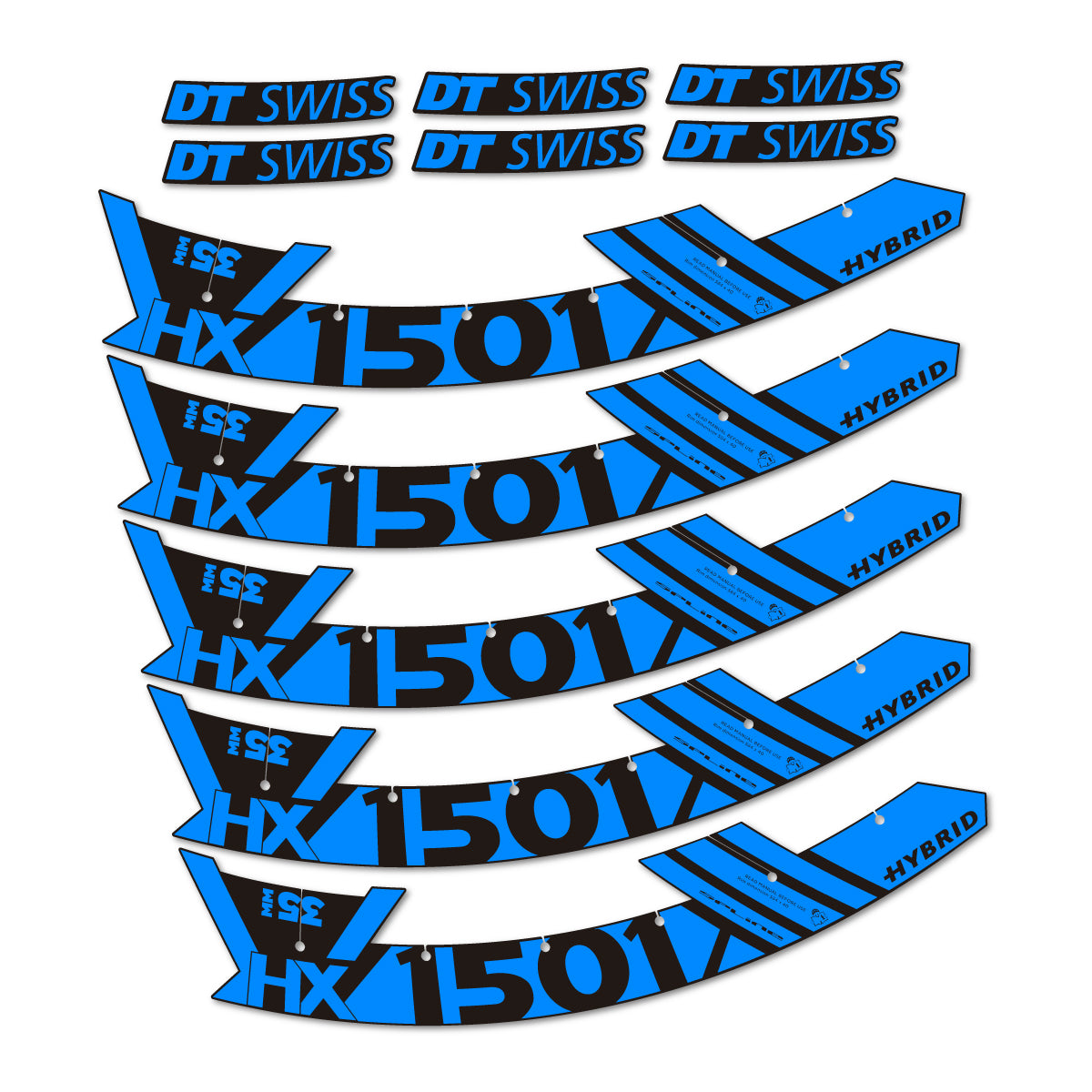 Stickers roue VTT DT Swiss HX 1501 35 Hybrid 29 autocollant vinyle