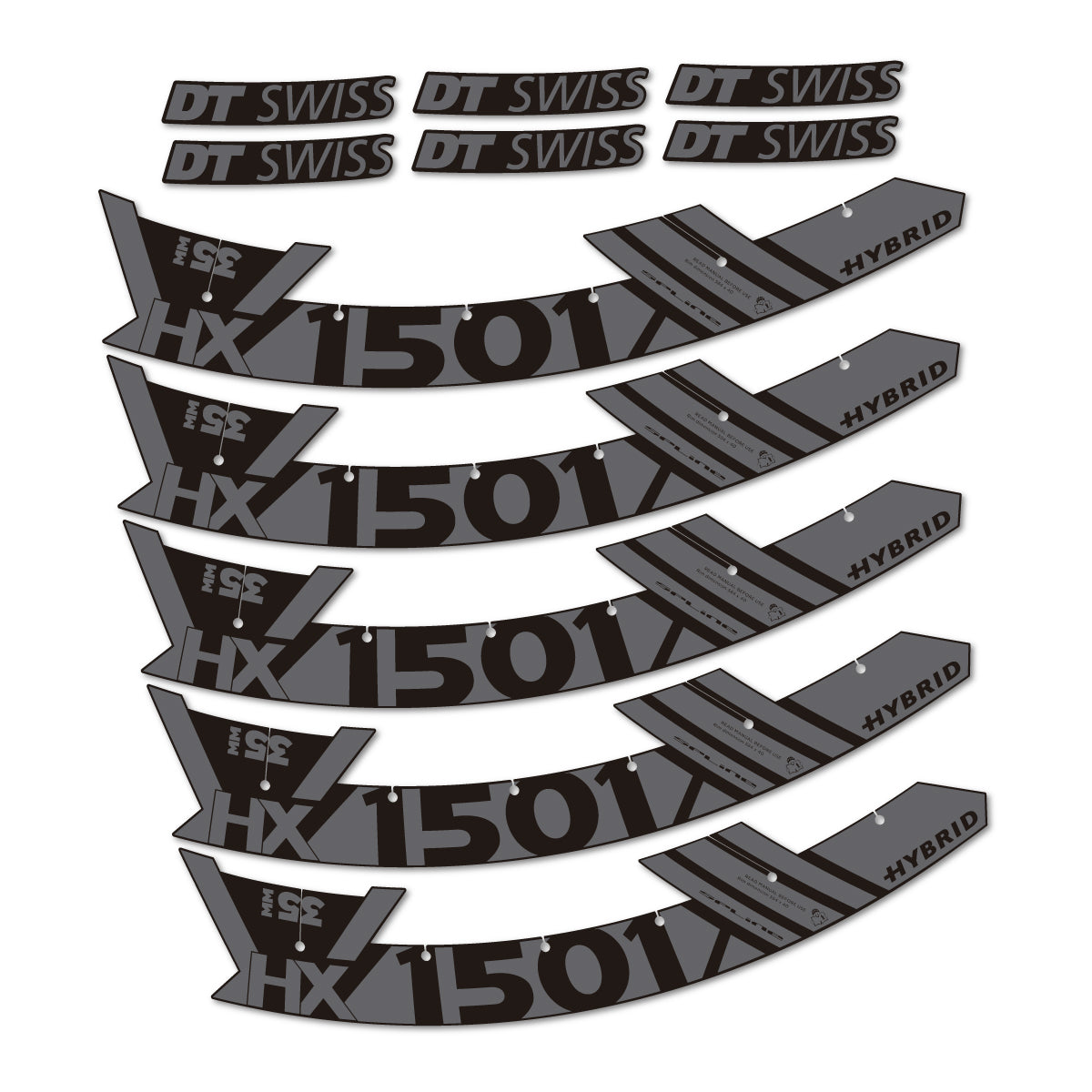Stickers roue VTT DT Swiss HX 1501 35 Hybrid 29 autocollant vinyle