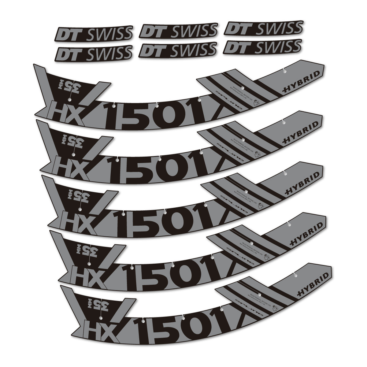 Stickers roue VTT DT Swiss HX 1501 35 Hybrid 29 autocollant vinyle