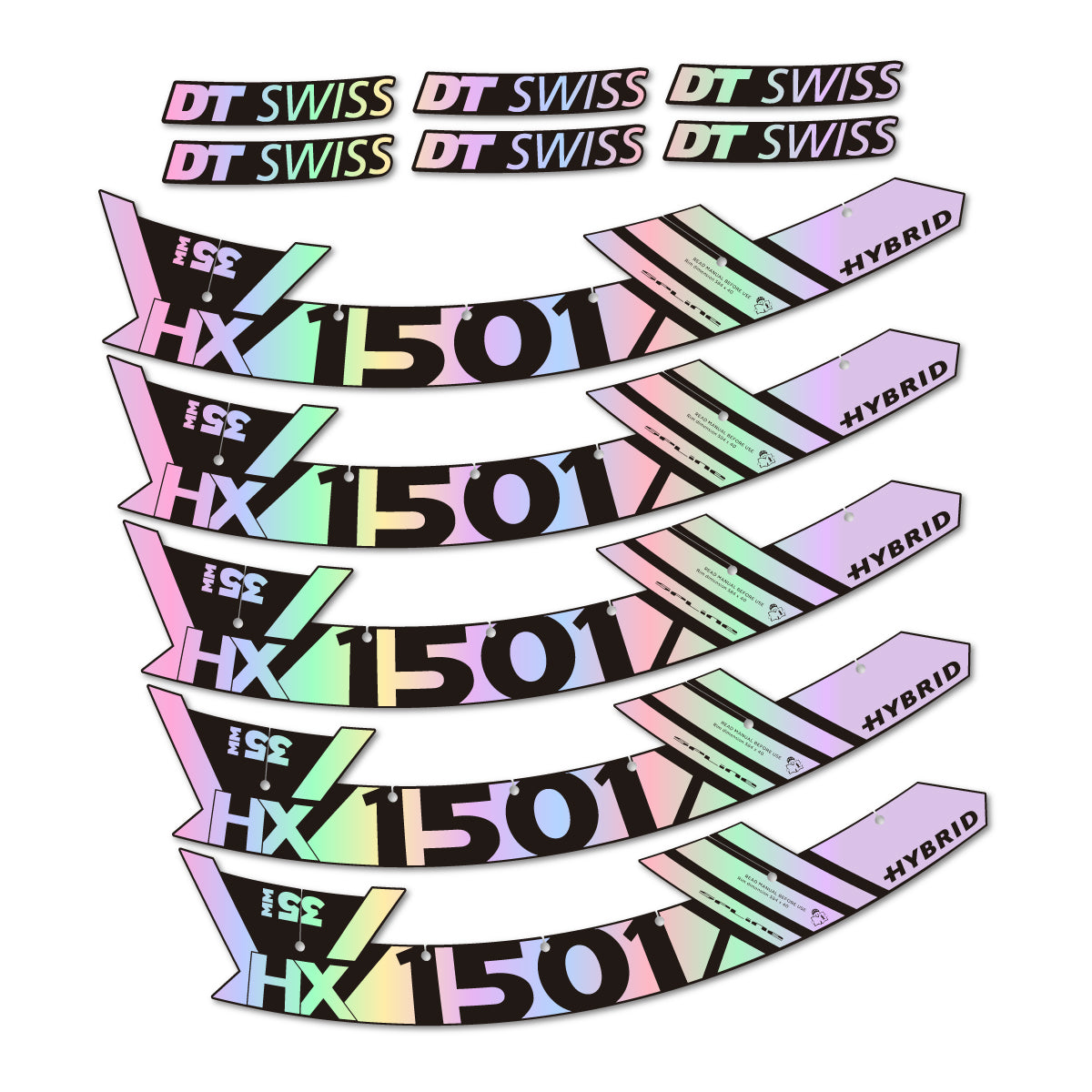 Stickers roue VTT DT Swiss HX 1501 35 Hybrid 29 autocollant vinyle