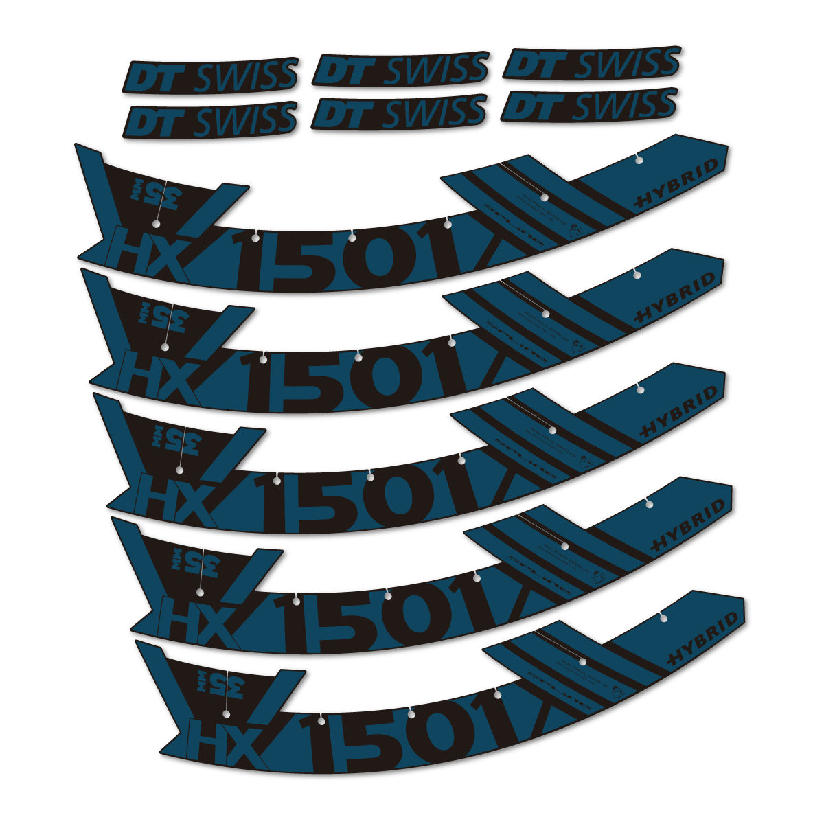 Stickers roue VTT DT Swiss HX 1501 35 Hybrid 29 autocollant vinyle