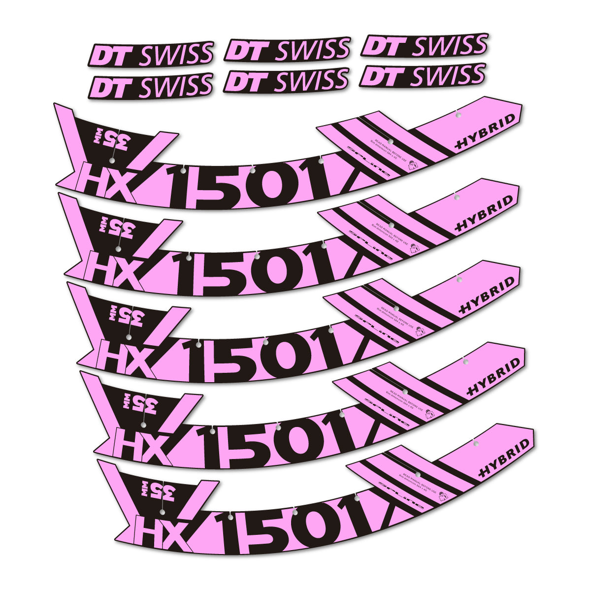 Stickers roue VTT DT Swiss HX 1501 35 Hybrid 29 autocollant vinyle