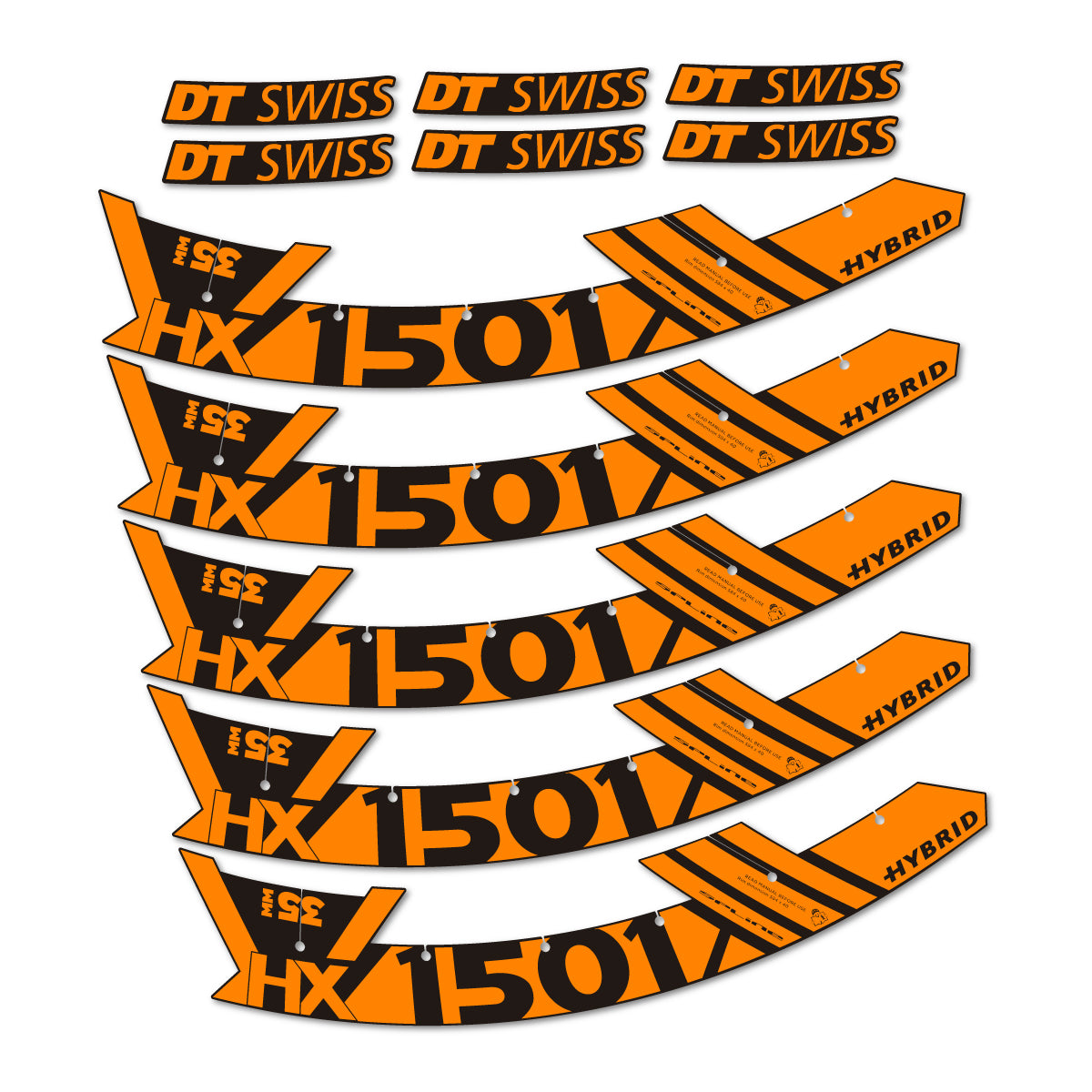 Stickers roue VTT DT Swiss HX 1501 35 Hybrid 29 autocollant vinyle
