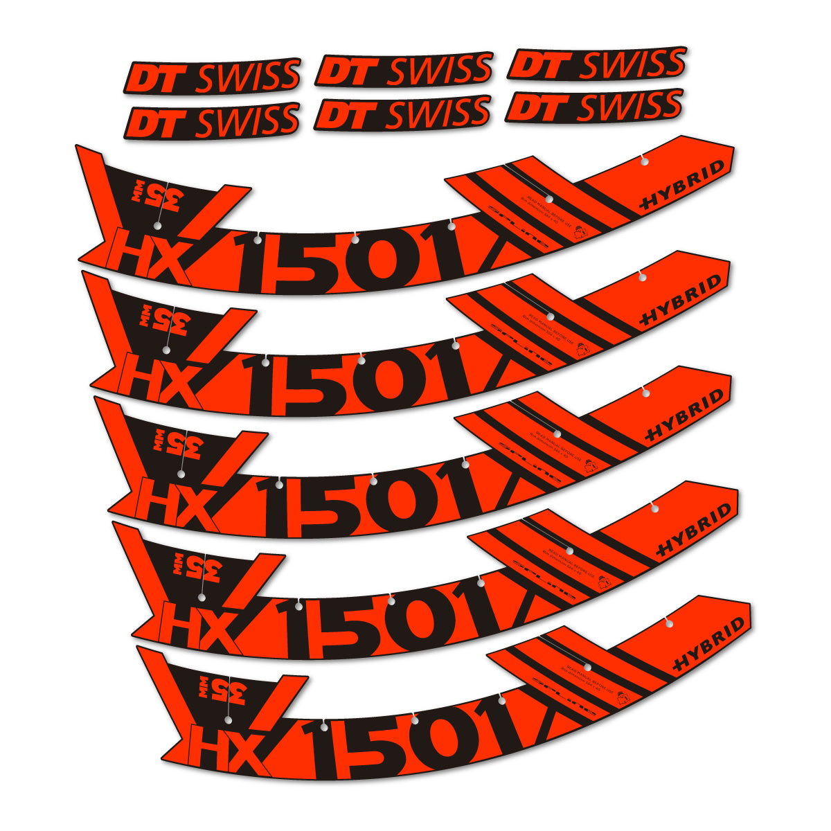 Stickers roue VTT DT Swiss HX 1501 35 Hybrid 29 autocollant vinyle