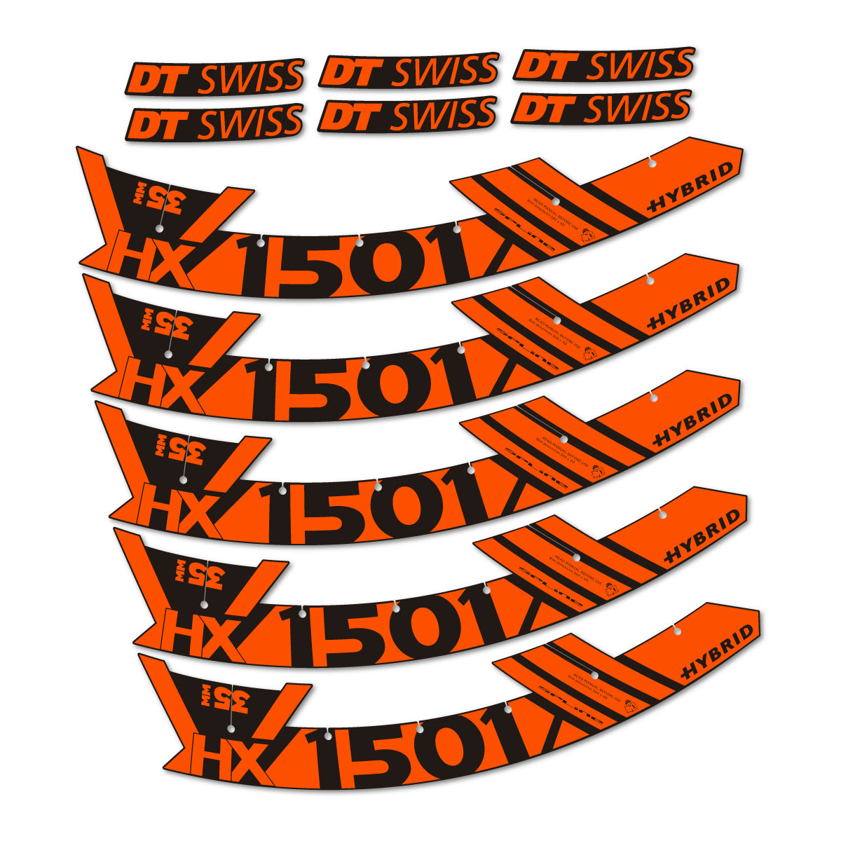 Stickers roue VTT DT Swiss HX 1501 35 Hybrid 29 autocollant vinyle