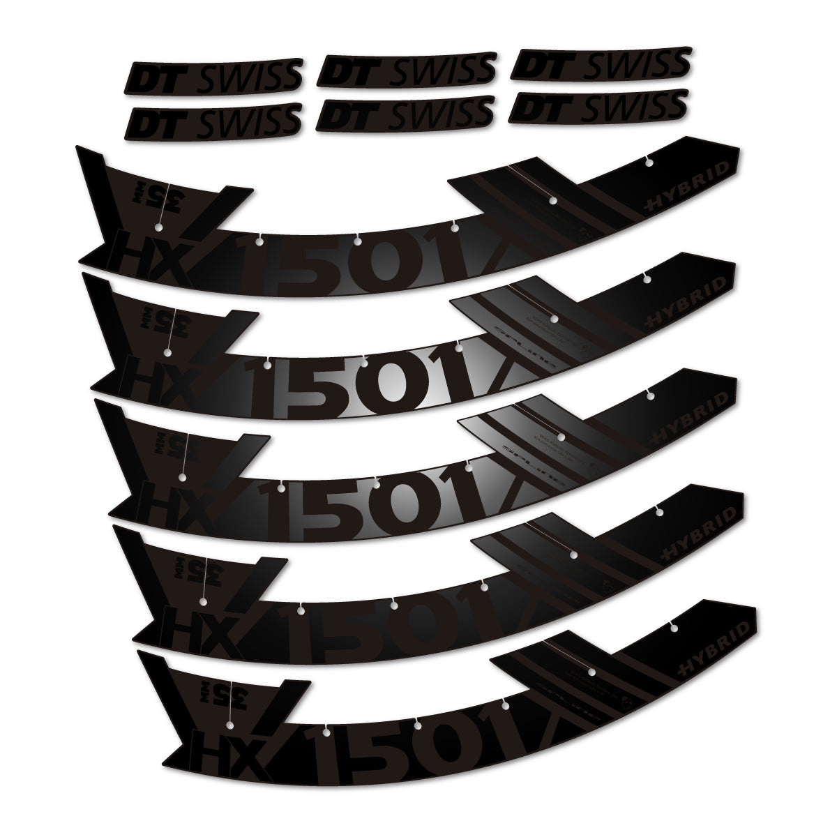 Stickers roue VTT DT Swiss HX 1501 35 Hybrid 29 autocollant vinyle