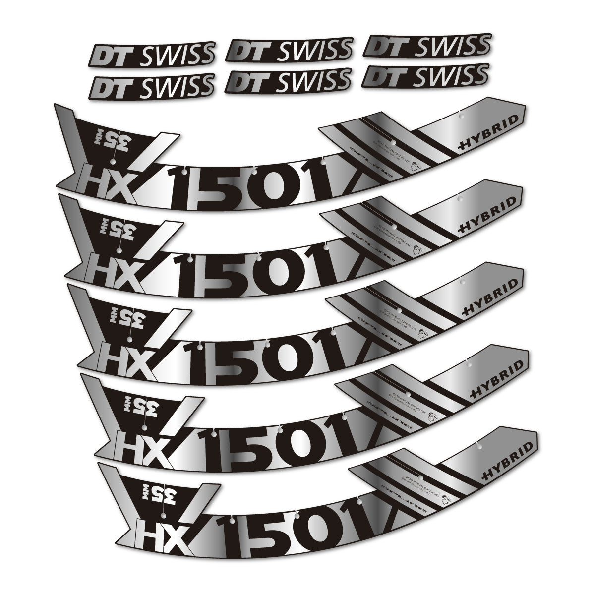 Stickers roue VTT DT Swiss HX 1501 35 Hybrid 29 autocollant vinyle