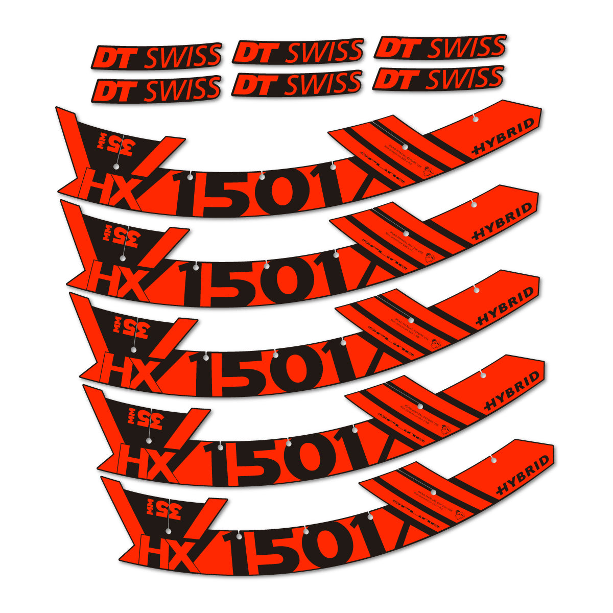 Stickers roue VTT DT Swiss HX 1501 35 Hybrid 29 autocollant vinyle