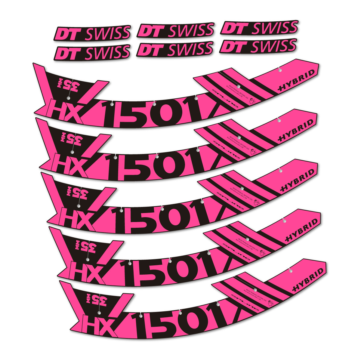 Stickers roue VTT DT Swiss HX 1501 35 Hybrid 29 autocollant vinyle