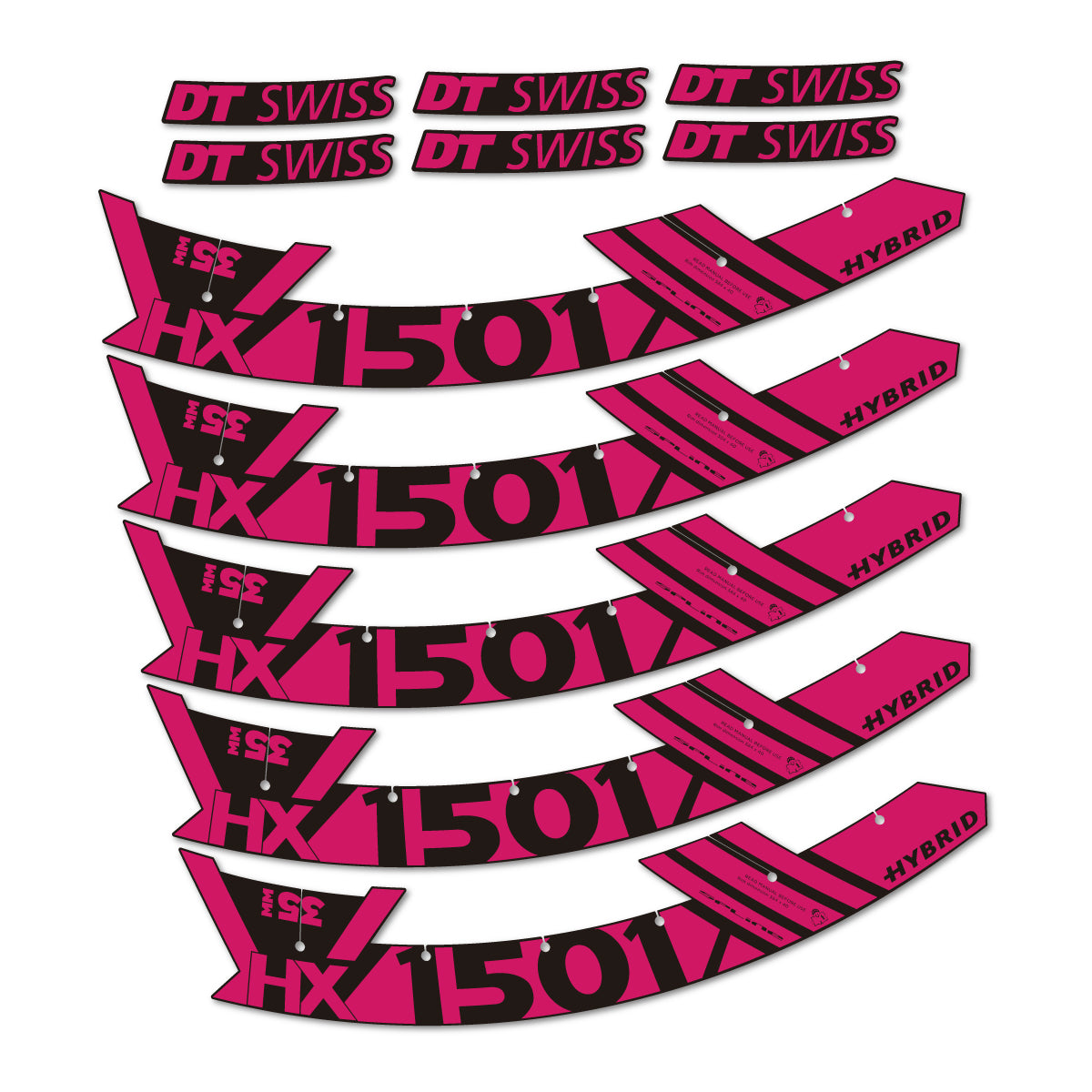 Stickers roue VTT DT Swiss HX 1501 35 Hybrid 29 autocollant vinyle