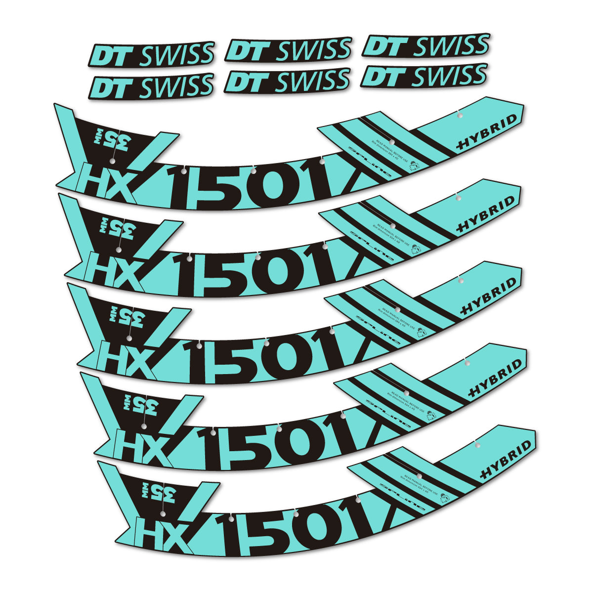 Stickers roue VTT DT Swiss HX 1501 35 Hybrid 29 autocollant vinyle