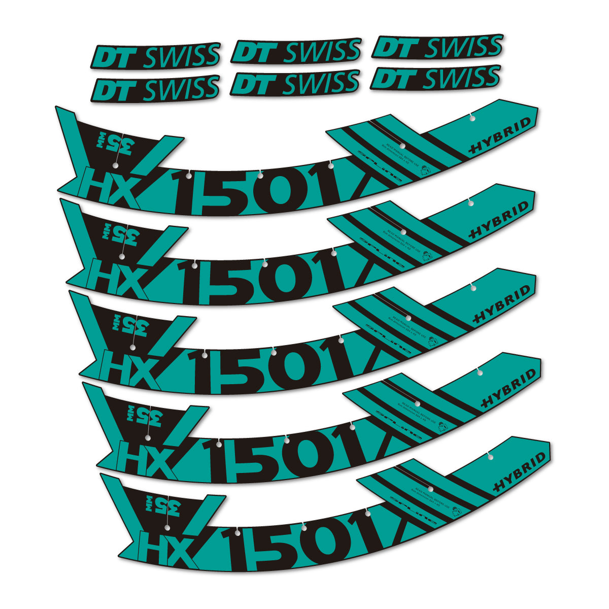 Stickers roue VTT DT Swiss HX 1501 35 Hybrid 29 autocollant vinyle